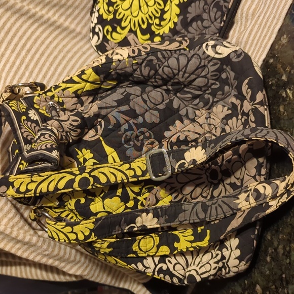 COPY: NWoT/EUC BUNDLE: VERA BRADLEY 🖤💛Y./Blk. BAROQUE🖤💛 purse/tablet - Picture 5 of 11